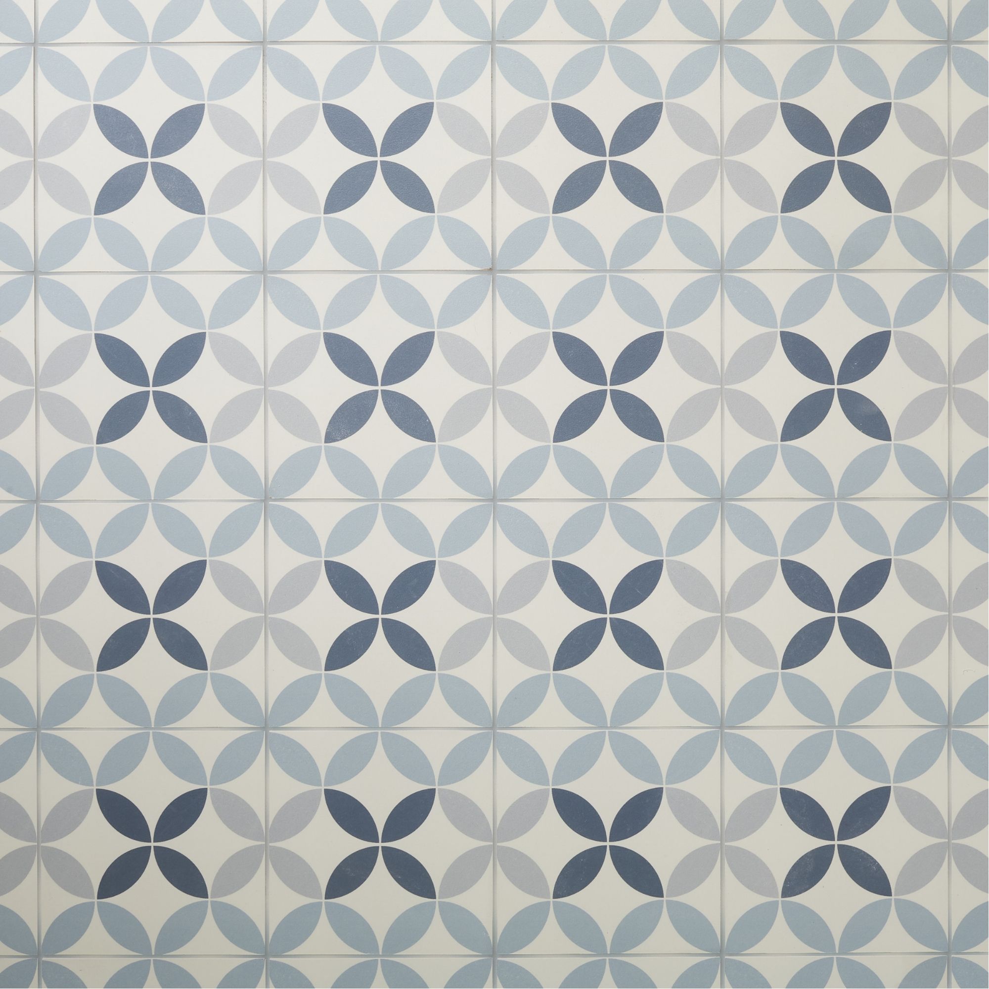 Colours Hydrolic Blue Matt Circle Porcelain Wall & floor Tile Sample