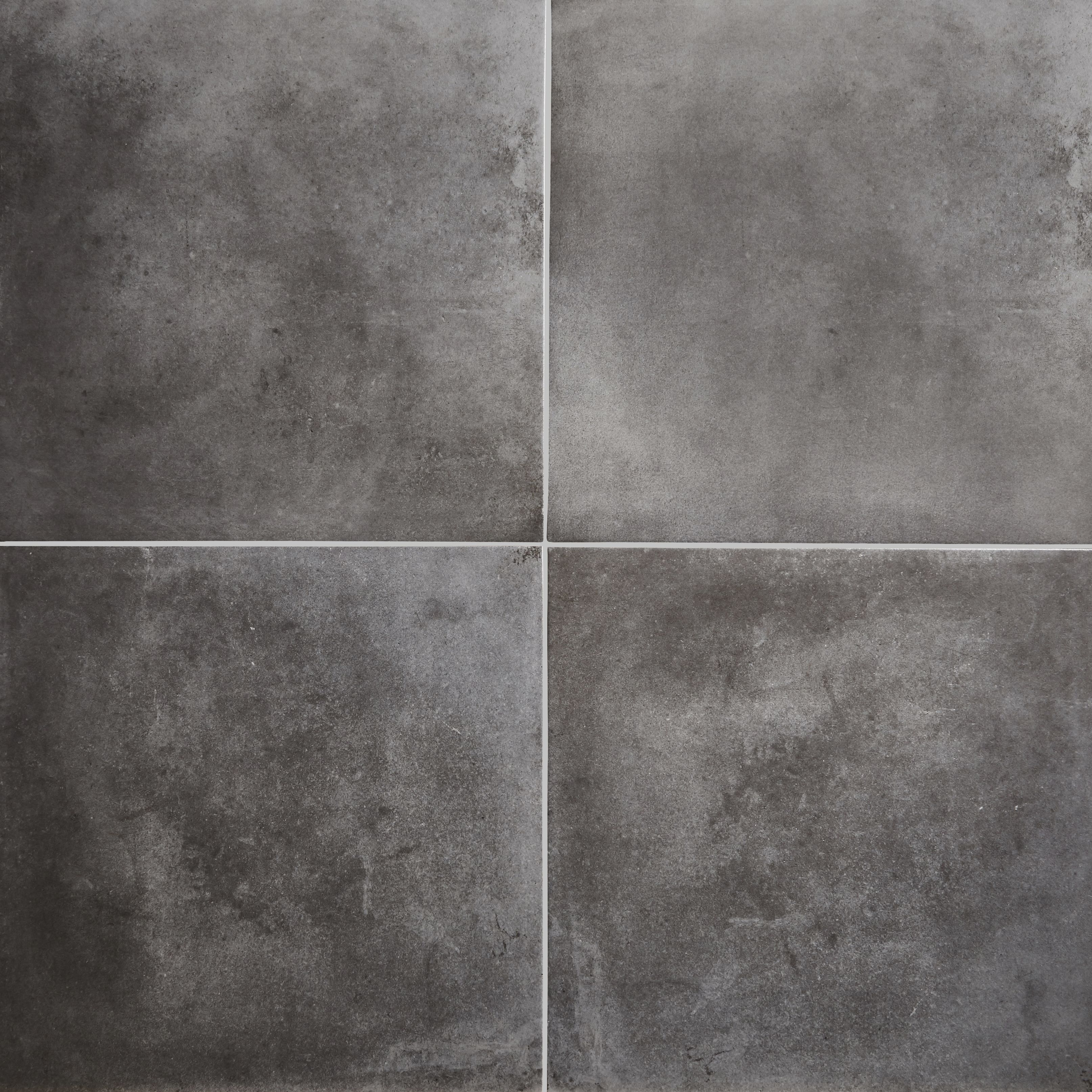 Colours Konkrete Anthracite Matt Concrete effect Porcelain Wall & floor Tile Sample