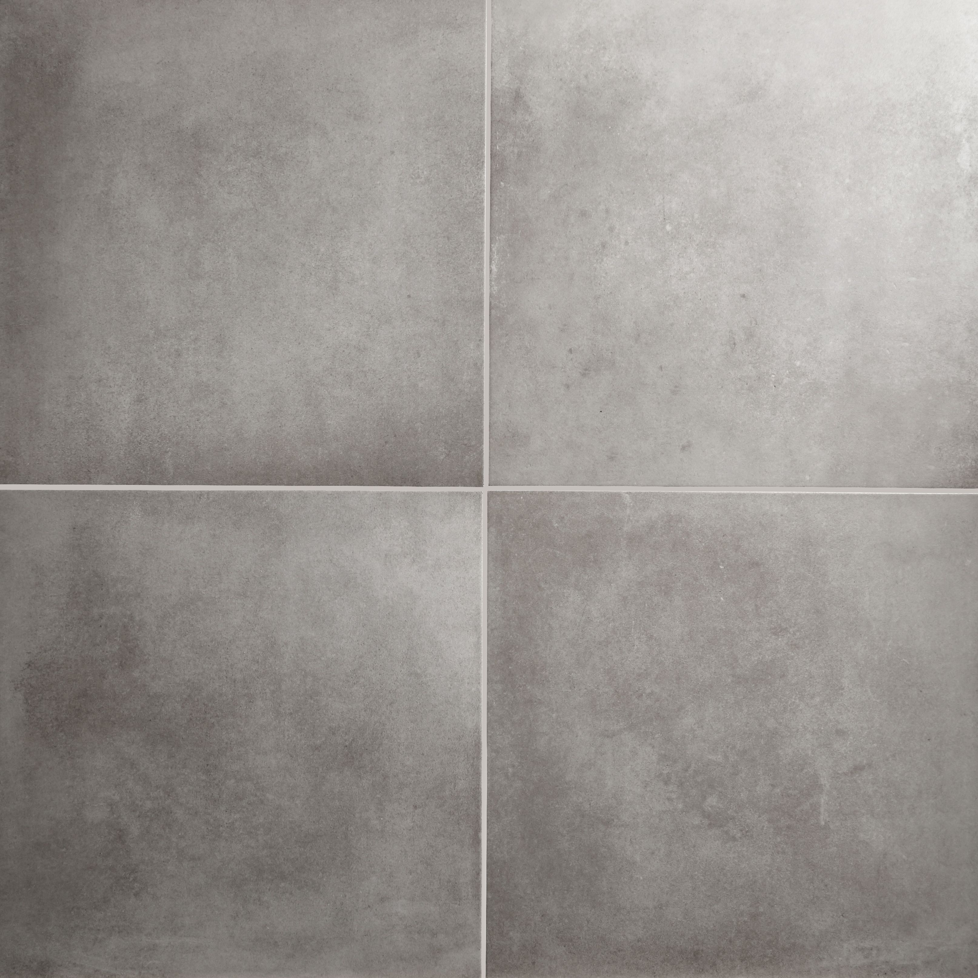 Colours Konkrete Grey Matt Concrete effect Porcelain Wall & floor Tile Sample