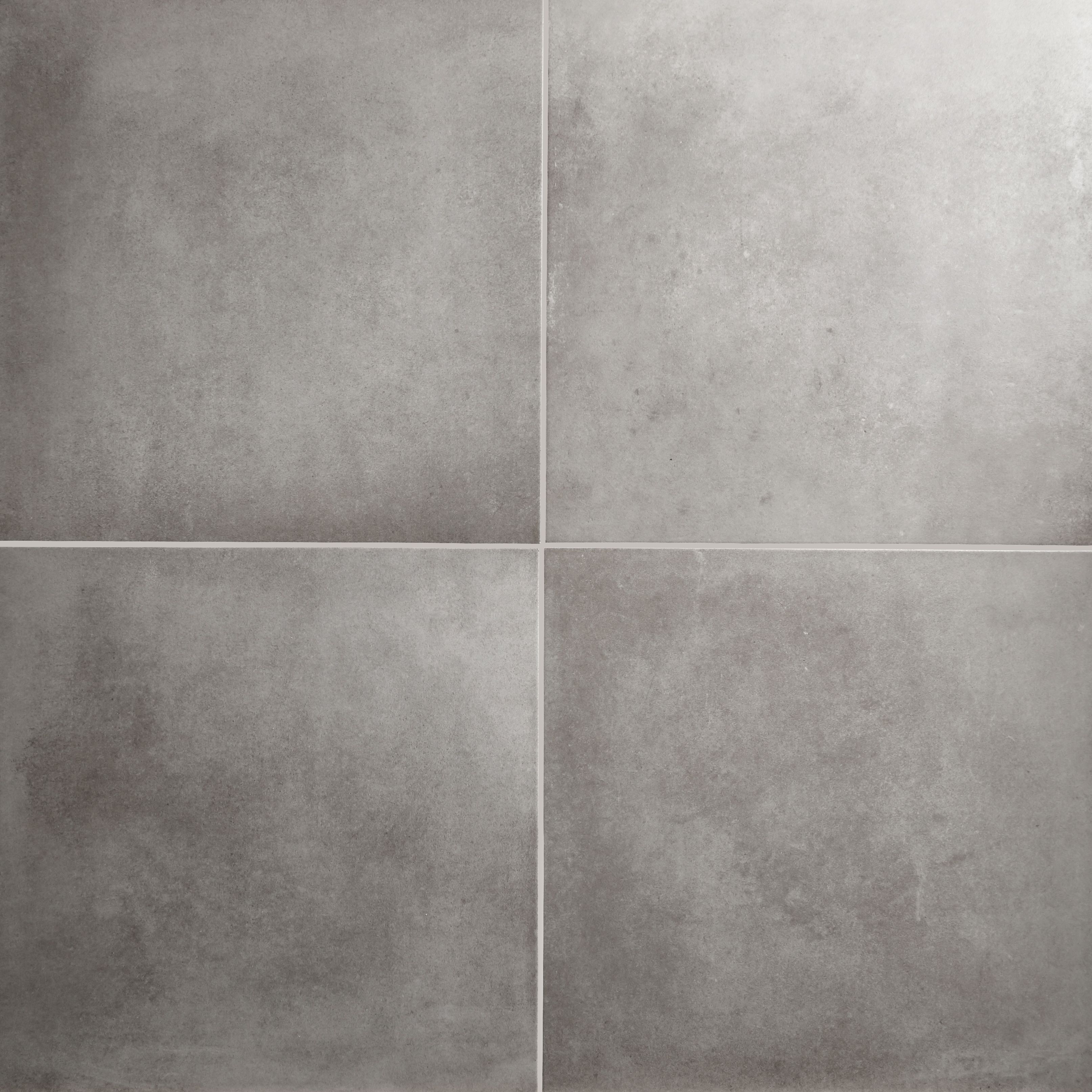 Colours Konkrete Grey Matt Concrete effect Porcelain Wall & floor Tile Sample