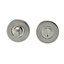 Colours Lannion Satin Stainless steel Bathroom Turn & release lock (Dia)53mm, Pair