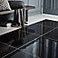 Colours Livourne Black High gloss Porcelain Wall & floor Tile Sample