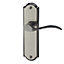 Colours Lutol Satin Black Iridium effect Brass Scroll Latch Door handle (L)104mm