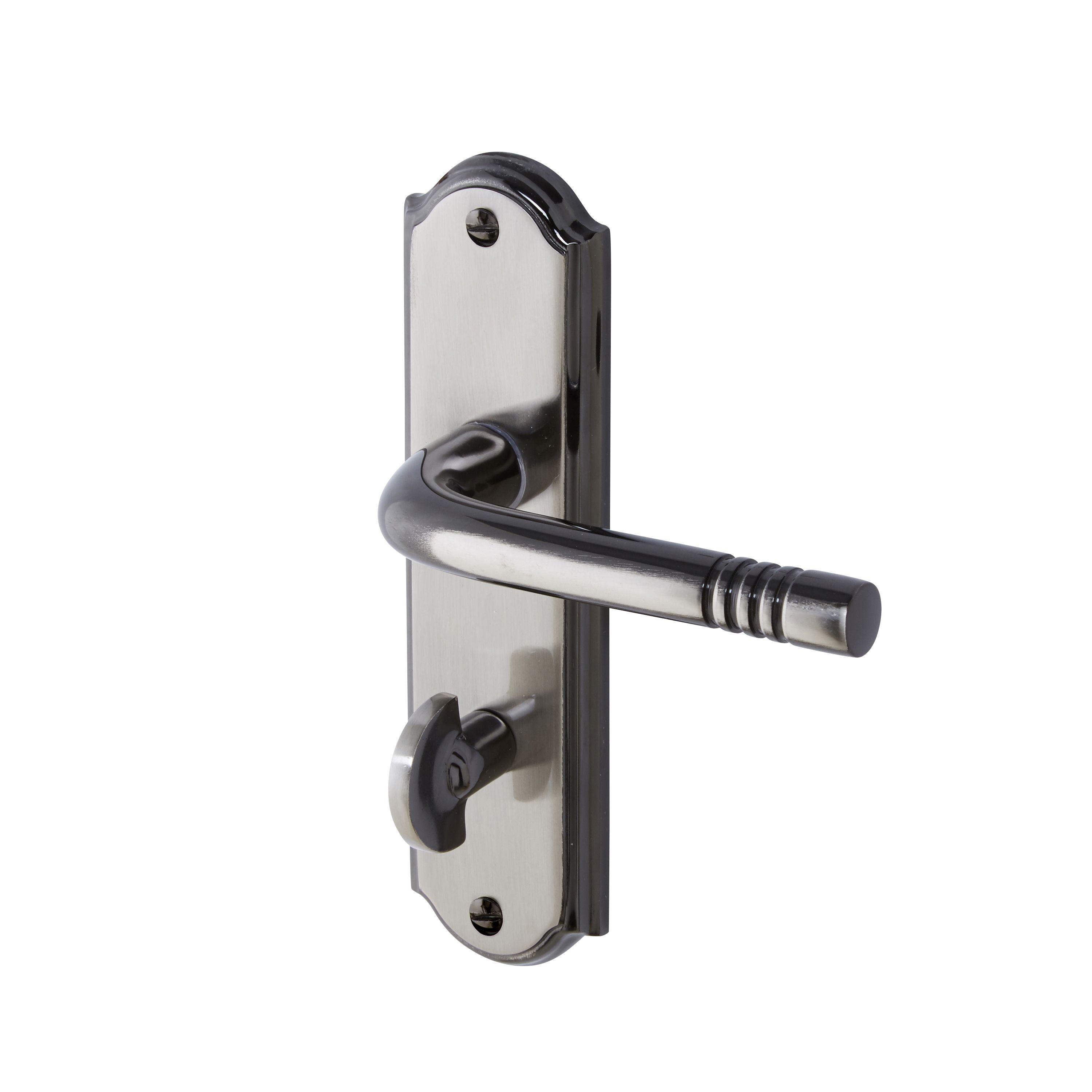 Colours Meldon Satin Iridium effect Brass Straight Bathroom Door handle