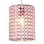 Colours Mokena Pink Crystal effect Beaded Light shade (D)160mm