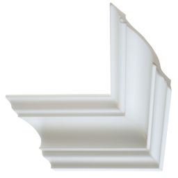 Colours Nayak Traditional Fluted profile Polystyrene Coving (L)2m (W)110mm, Pack of 6