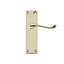 Colours Nehou Polished Brass effect Zamak Scroll Latch Door handle (L)96mm
