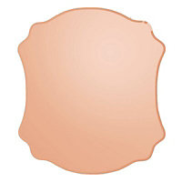 Colours Nerio Tinted copper effect Copper effect Scalloped Frameless Unframed mirror (H)50cm (W)40cm