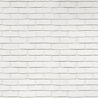 Colours Off white Brick effect Blown Wallpaper Sample