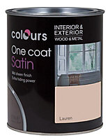 Colours One coat Lauren Satin Metal & wood paint, 750ml