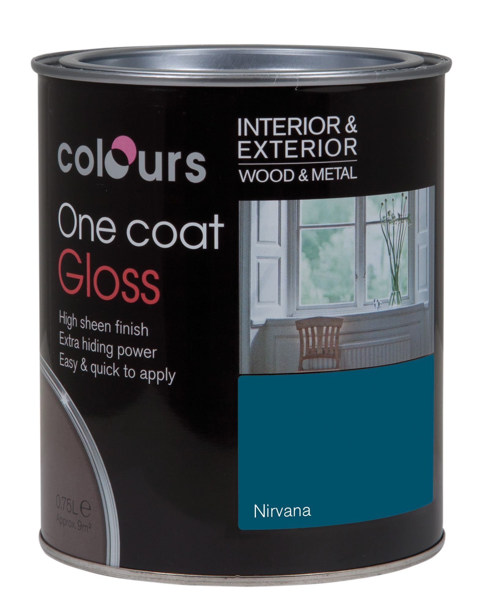 Dulux Trade Black High gloss Metal & wood paint, 1L