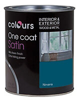 Colours One coat Nirvana Satin Metal & wood paint, 750ml