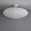 Colours Papyrus Brushed Metal & paper White Ceiling light