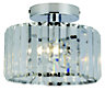 Colours Pereti Brushed Glass & metal Chrome effect 2 Lamp Bathroom Ceiling light
