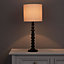 Colours Portland Gloss Black Halogen Table lamp base