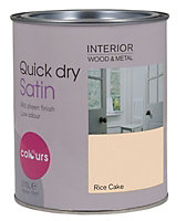Colours Rice cake Satin Metal & wood paint, 750ml