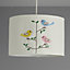Colours Rosalba White Embroidered bird Light shade (D)30cm