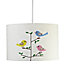 Colours Rosalba White Embroidered bird Light shade (D)30cm