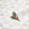 Colours Scandi triangles Soft grey Geometric Smooth Wallpaper