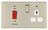 Colours Screwless Cooker switch & socket & White inserts