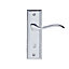 Colours Sennen Polished Chrome effect Aluminium Scroll WC Door handle (L)105mm, Pair