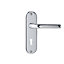 Colours Soure Polished Chrome effect Aluminium Straight Lock Door handle (L)125mm