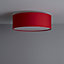 Colours Sphera Brushed Fabric & metal Red 2 Lamp Ceiling light