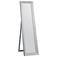 Colours Tibertus White Rectangular Framed Mirror (H)164cm (W)47cm