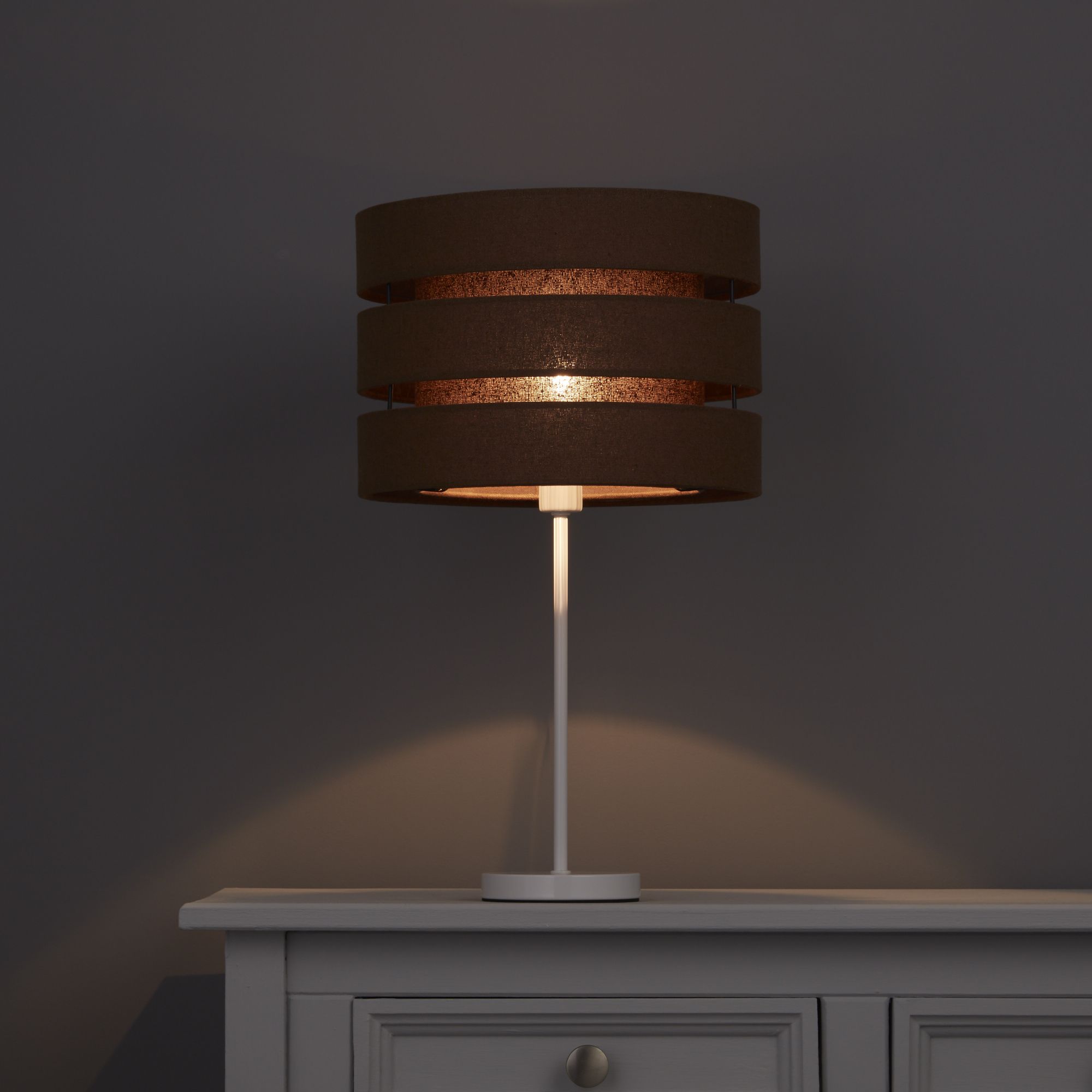 Dark brown deals lamp shades