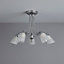 Colours Trivia Brushed Glass & metal Chrome effect 5 Lamp Ceiling light