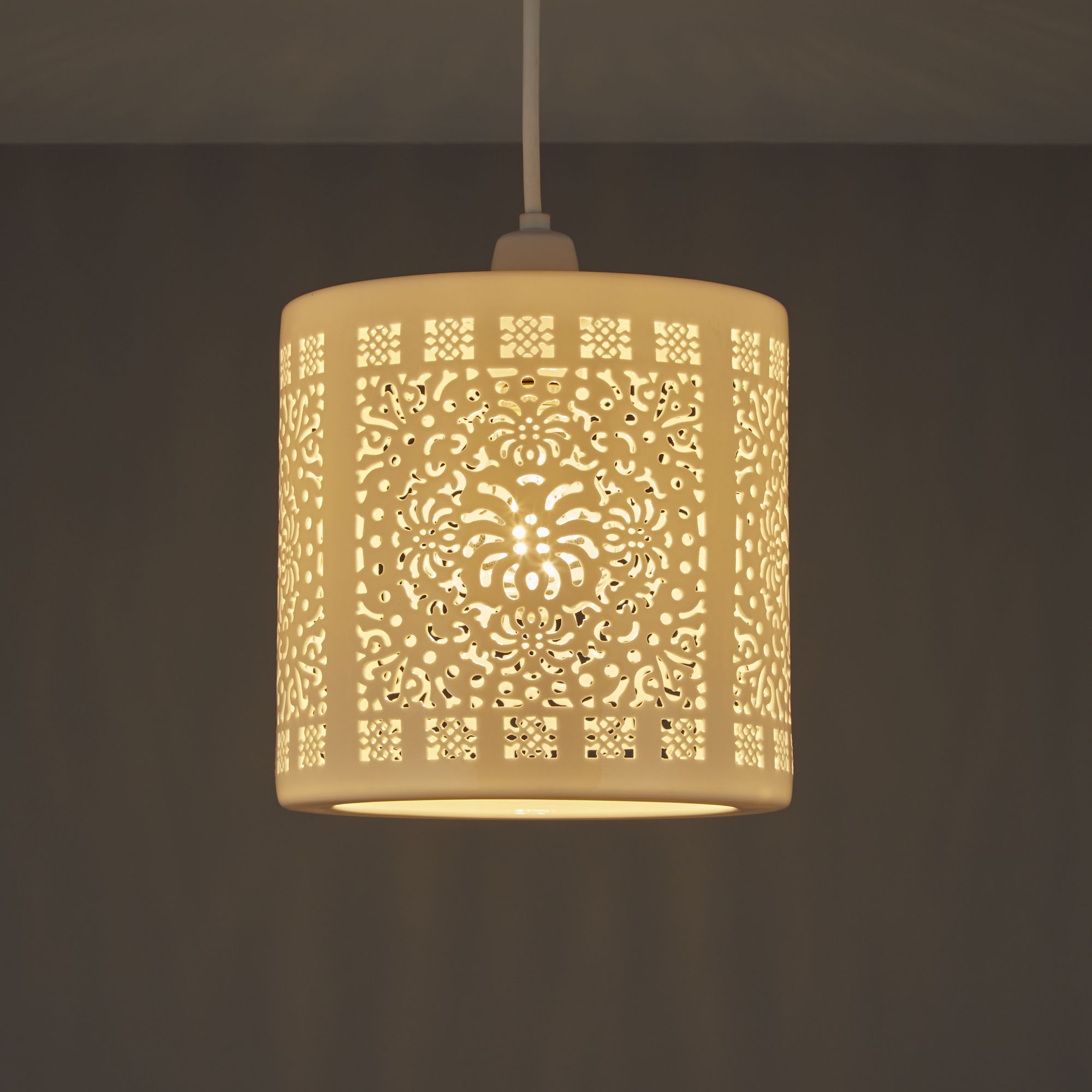 Inlight Hyperion copper effect Laser cut Light shade (D)35cm