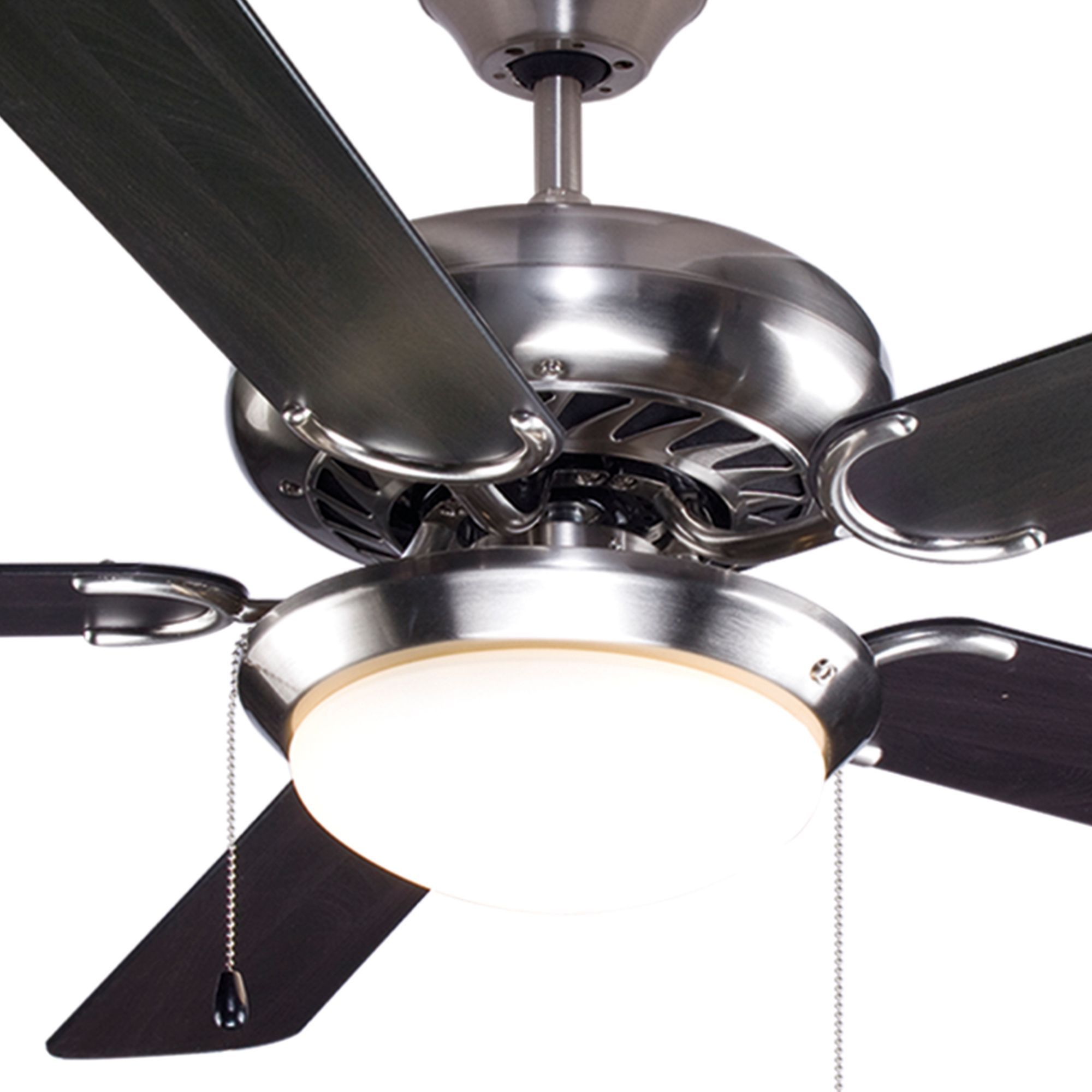 Colours Velva Modern Silver Chrome effect Ceiling fan light