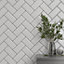 Colours White Matt Metro Ceramic Indoor Wall Tile Sample