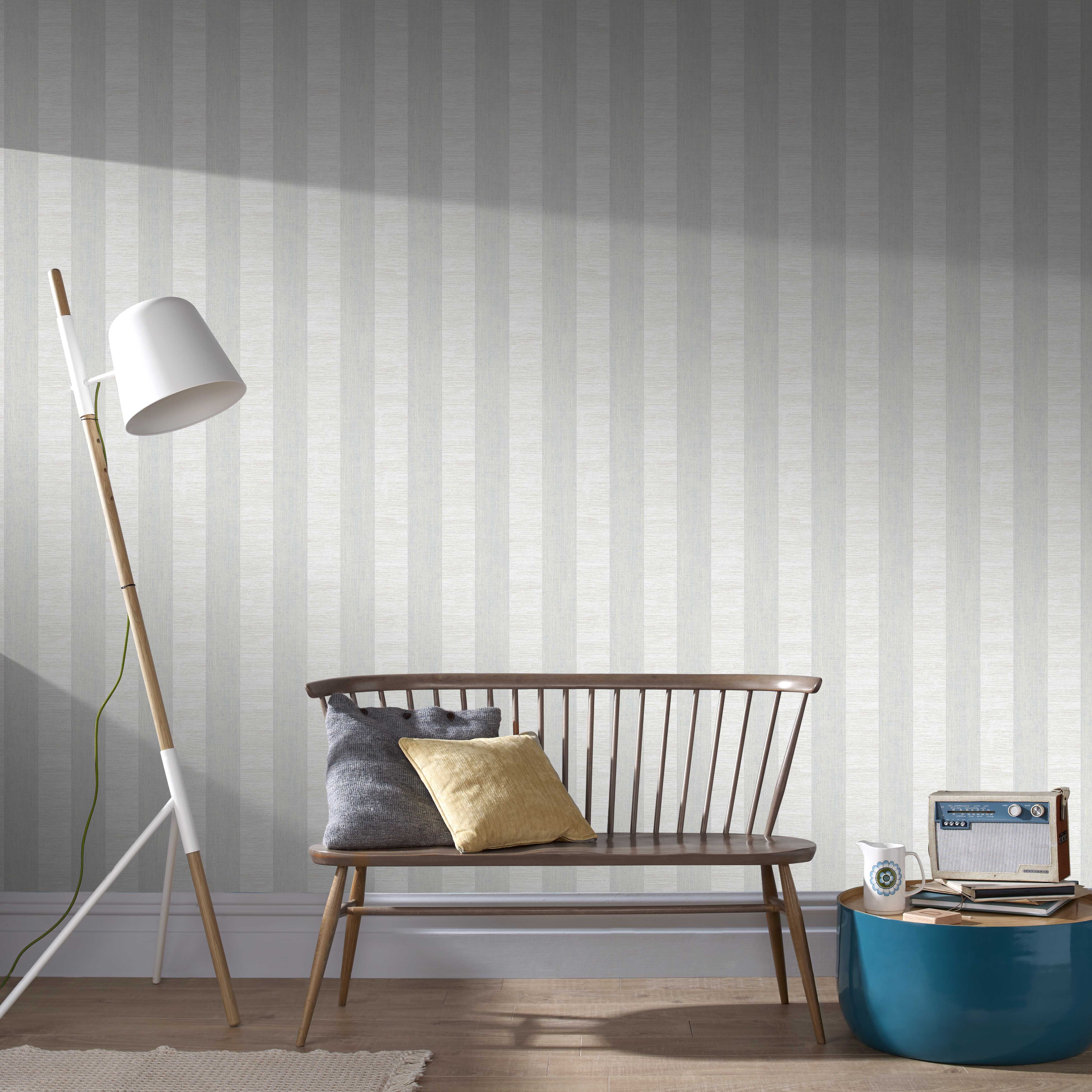 Colours White Shimmer Silver glitter effect Textured Wallpaper Sample