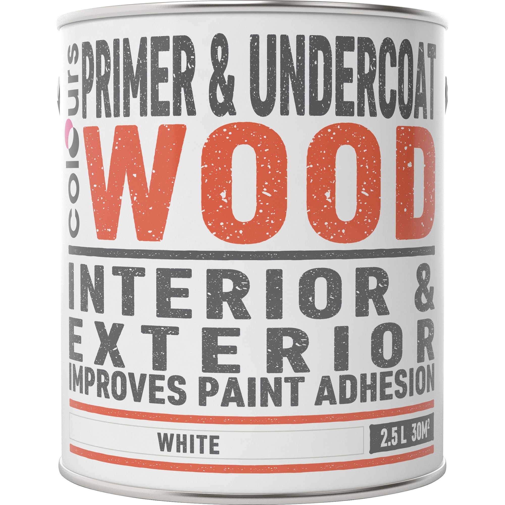 Colours Wood White Wood Primer & undercoat, 2.5L