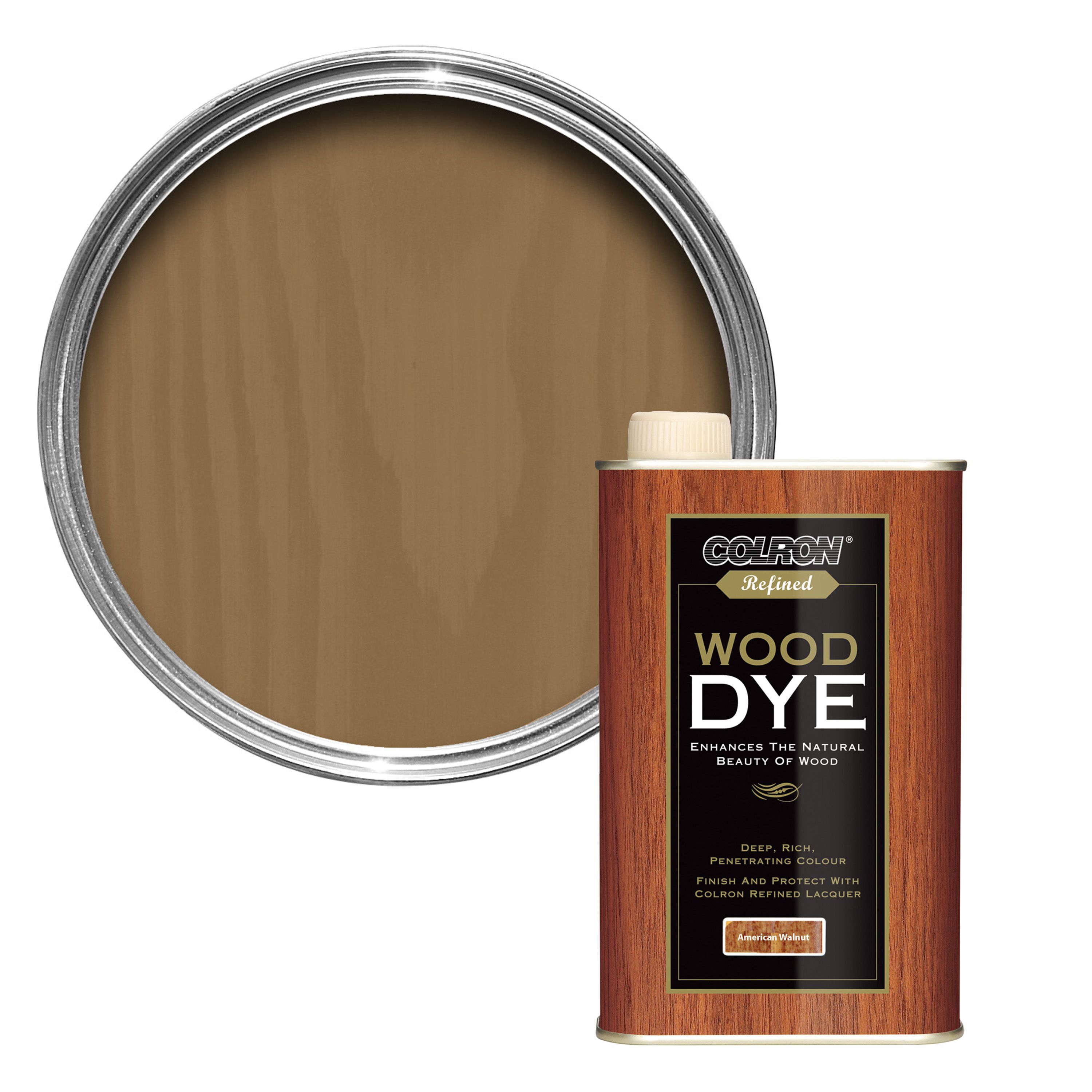 Colron Refined American walnut Wood dye, 250ml