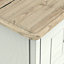 Como Grey oak effect 3 Drawer Bedside table (H)700mm (W)400mm (D)410mm