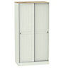 Como Grey oak effect Single Sliding door wardrobe (H)1960mm (W)1100mm (D)500mm
