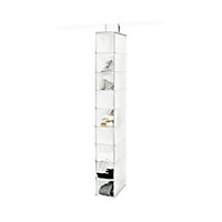 Compactor World Of Storage White Plastic 9 tier Hanging wardrobe storage