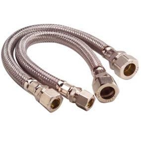 Compression Tap connector 15mm x 0.47" (L)300mm, Pack of 2