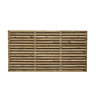 Contemporary Double slatted 3ft Wooden Fence panel (W)1.8m (H)0.9m, Pack of 5