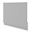 Contemporary Gloss Grey Rectangular End Bath panel (H)51cm (W)70cm