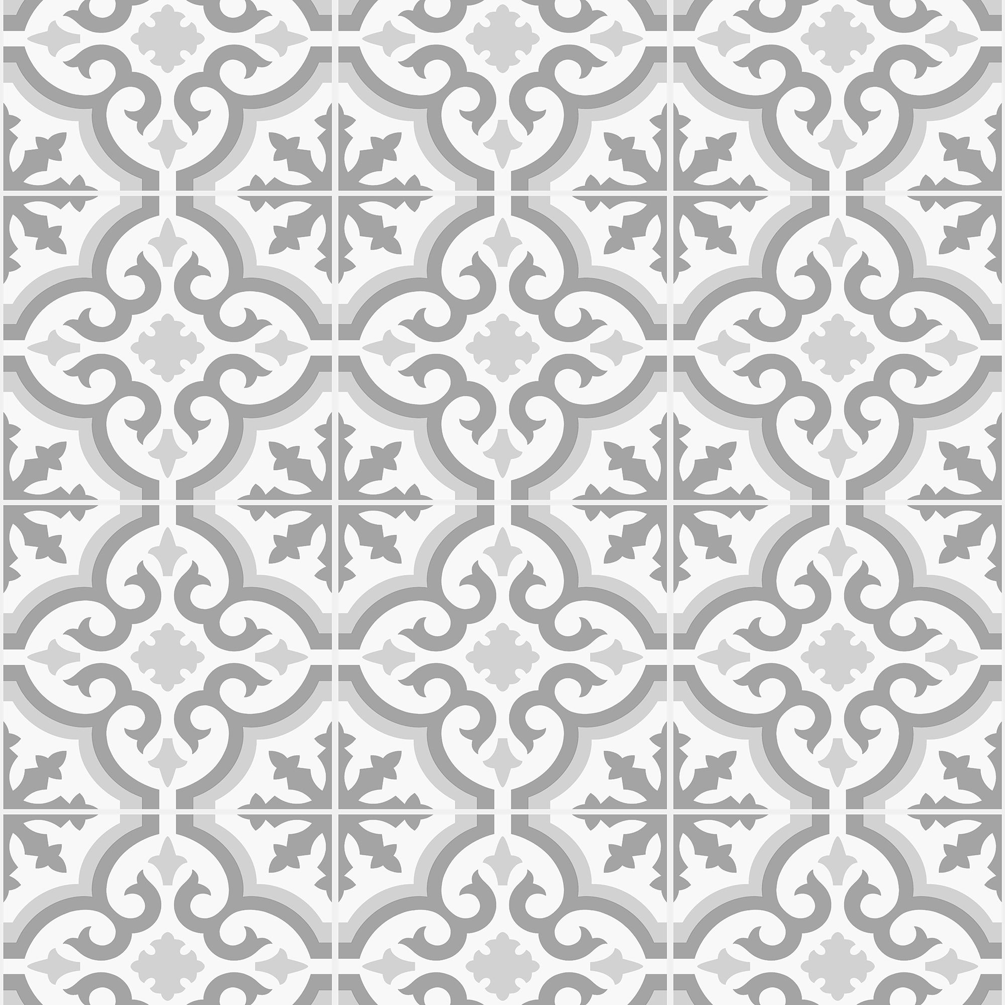 Contour Grecian Grey Tile effect Textured Wallpaper
