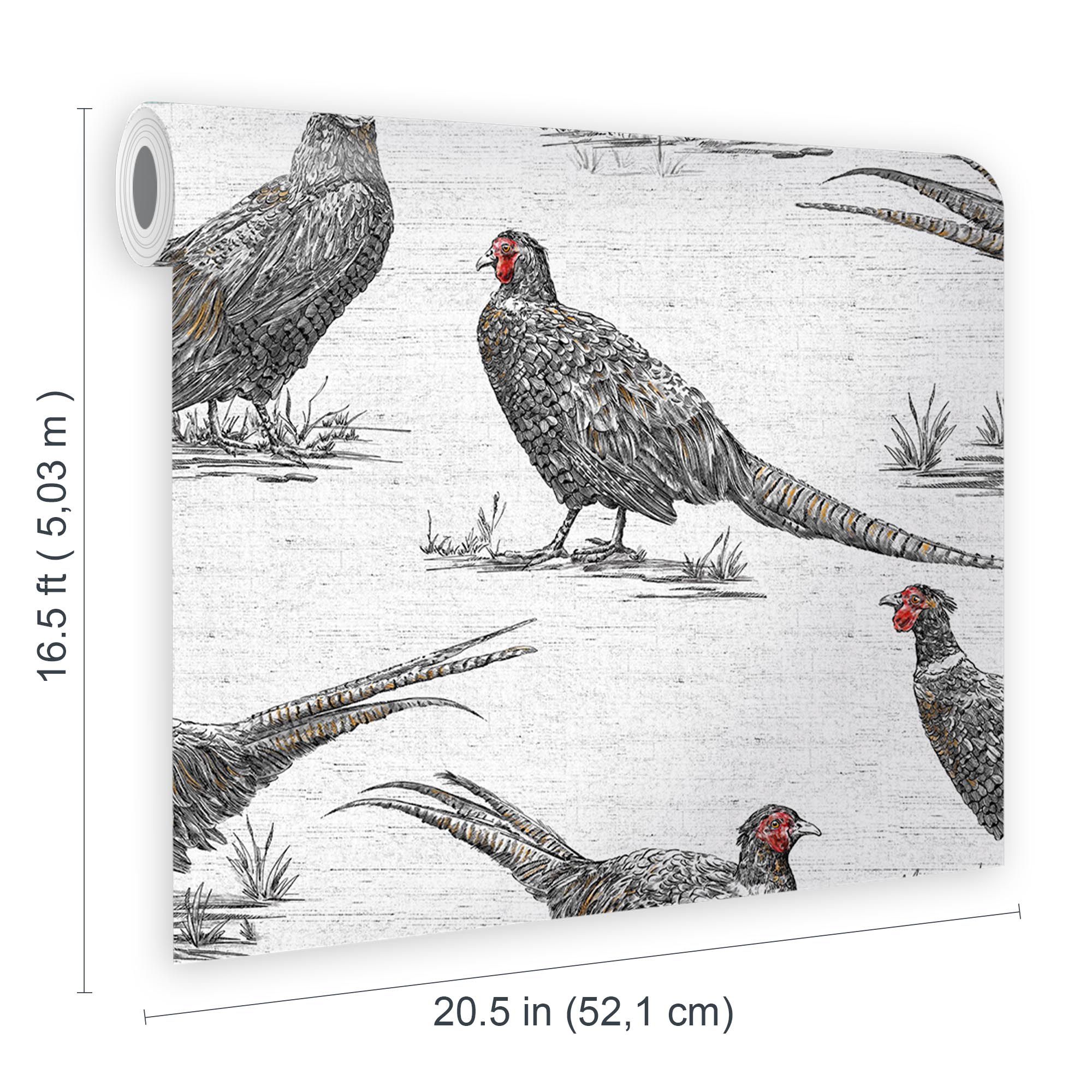Contour Multicolour Pheasant Smooth Wallpaper