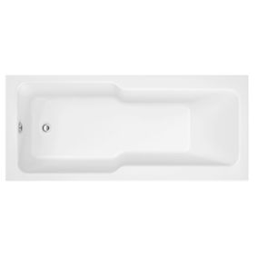 Cooke & Lewis Acrylic Left or right-handed Straight Shower Bath (L)1700mm (W)750mm