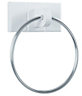 Cooke & Lewis Adelite White Wall-mounted Towel ring (W)140mm
