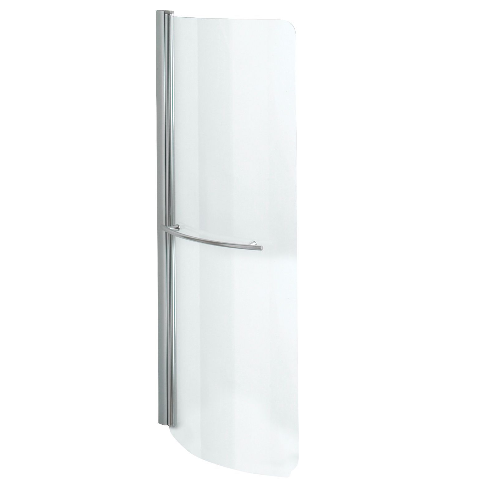 Cooke & Lewis Adelphi Curved Silver effect frame Bath screen (H)1500mm