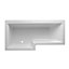 Cooke & Lewis Adelphi Left-handed L-shaped Shower Bath, panel & screen set, (L)1675mm (W)850mm