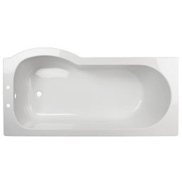 Cooke & Lewis Adelphi Supercast acrylic Right-handed Curved Bath (L)1675mm (W)850mm