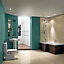 Cooke & Lewis Adelphi White Acrylic L-shaped Shower Bath (L)1675mm (W)850mm